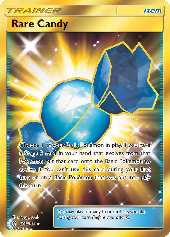Rare Candy - 165/145 - Secret Rare - Sun & Moon: Guardians Rising Rare Candy - 165/145 - Secret Rare - Sun & Moon: Guardians Rising