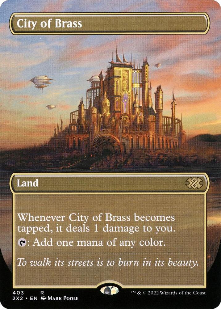 Magic: The Gathering: City of Brass (Borderless) - Double Masters 2022 Magic: The Gathering: City of Brass (Borderless) - Double Masters 2022