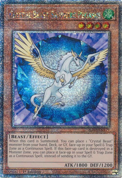 yugioh crystal beast cards Yu-Gi-Oh!: Sapphire Pegasus (Quarter Century Secret Rare 001516 Pack Options:Aerodactyl you can place it ONE PIECE CARD GAME/[OP-02]