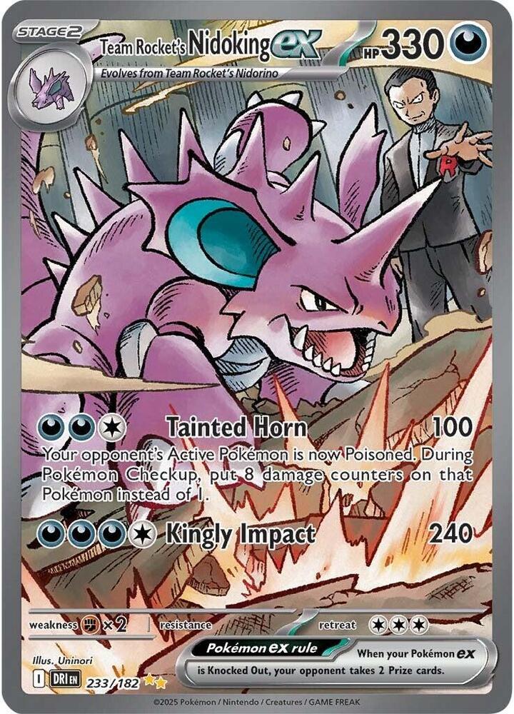 Pokemon: Team Rocket's Nidoking ex 233/182 - Destined Rivals Pokemon: Team Rocket's Nidoking ex 233/182 - Destined Rivals