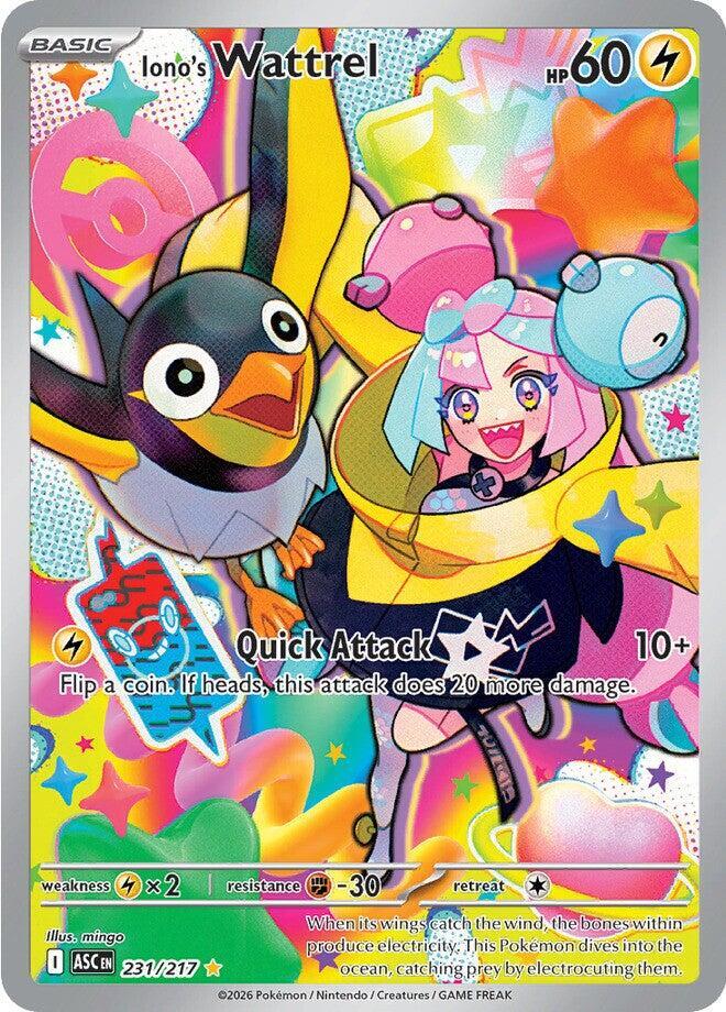 Pokemon Trading Card Game Ascended Heroes Illustration Rare Iono's Wattrel #231
