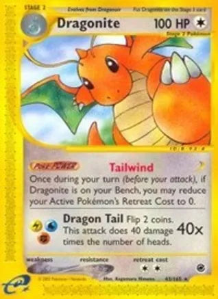Dragonite (43) - Expedition (EX) - Reverse Holo