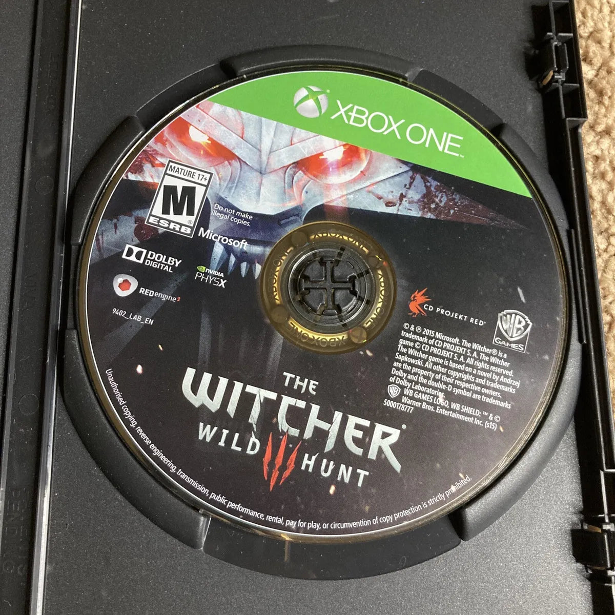Xbox One - The Witcher III: Wild Hunt - Used