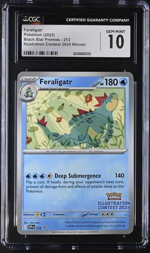 Graded Pokemon - Feraligatr #213 Black Star CGC 10 GEM MINT Graded Pokemon - Feraligatr #213 Black Star CGC 10 GEM MINT