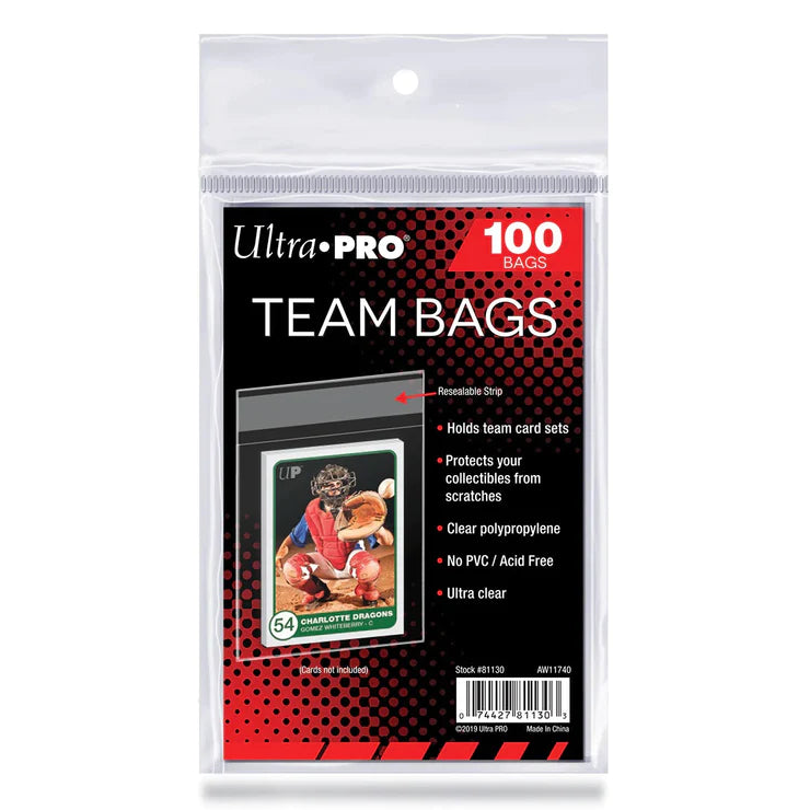 graded card team bags Ultra Pro Pokemon Sleeves Pokmon Cards: 100 NEW Ultra Pro Trading Perfect For PSA Sleeves & TCG Storage Penny Sleeves For Trading Cards Each bag features an adhesive strip on the flap for secure closure and can hold up to 35 standard cards or 5 standard toploaders Team and Graded Bags