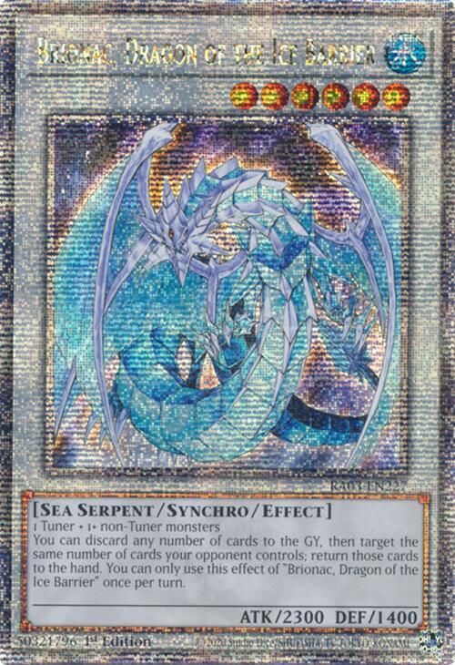 Brionac, Dragon of the Ice Barrier (Platinum Secret Rare) [RA03-EN227] Platinum Secret Rare - Moderately Played 1st Edition