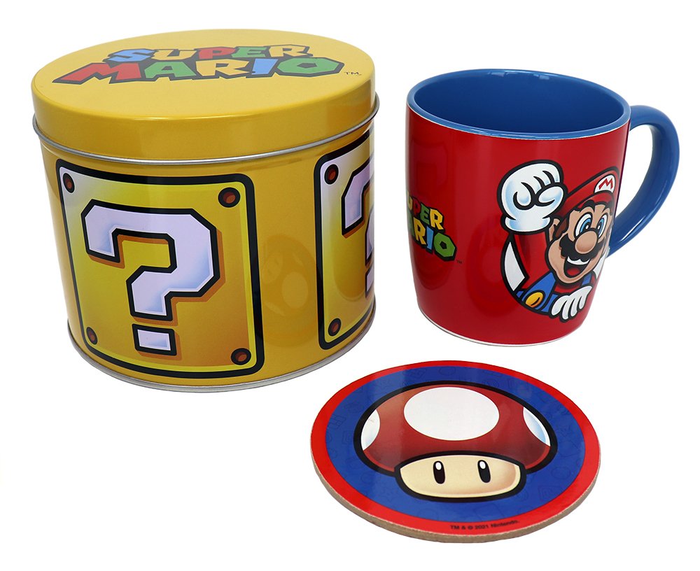 Super Mario - Mug and Coaster Tin Set