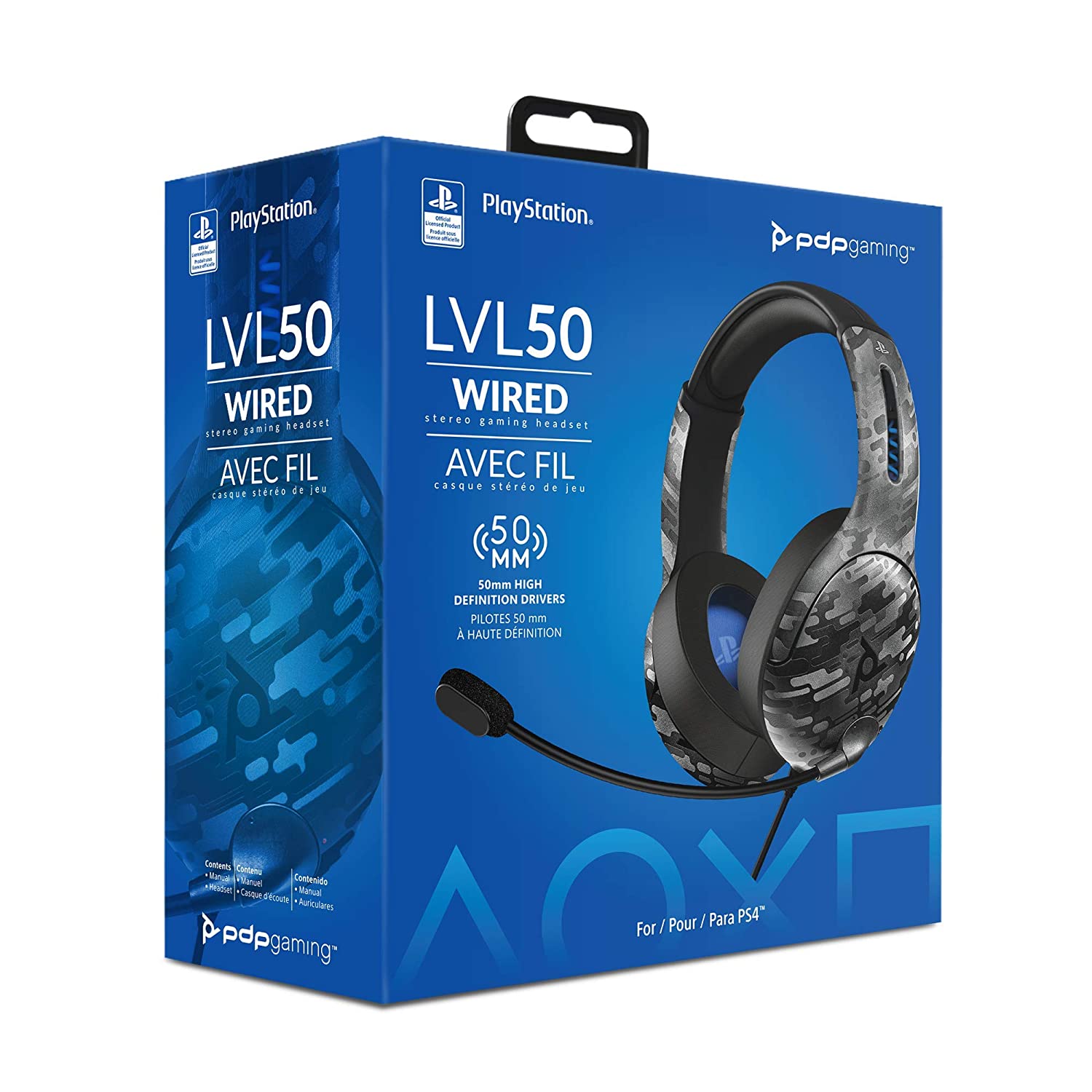 PDP Gaming LVL50 Wired Stereo Gaming Headset with Noise Cancelling  Microphone: Black - Xbox Series X, Xbox One, PC