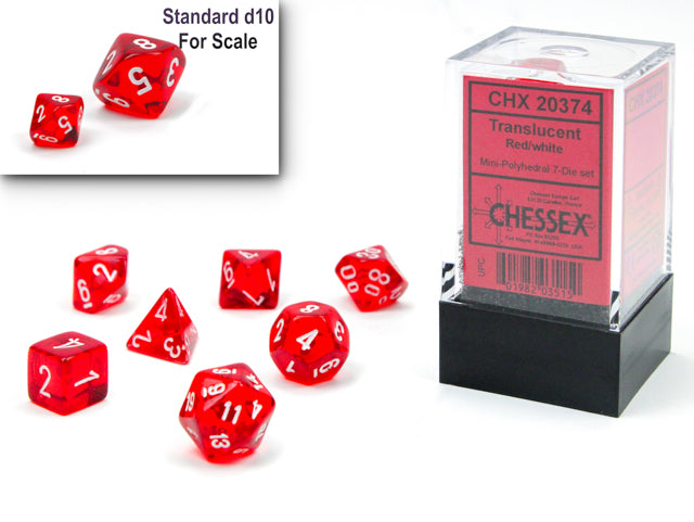 Chessex Vortex Mini-Hedral Red 7-Die Set - VGMX