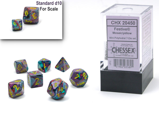 Chessex Vortex Mini-Hedral Mosaic 7-Die Set - VGMX