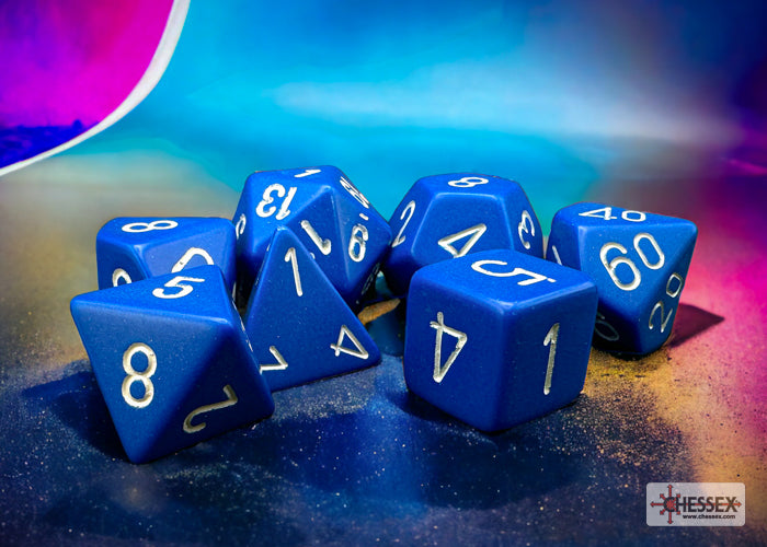 Chessex: 7-Die Set Blue/White - VGMX