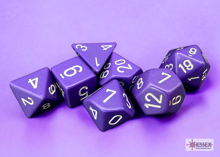 Chessex: 7-Die Set Purple/White - VGMX