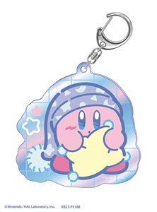 Kirby`s Dream Land Sweet Dreams Aurora Acrylic Key Ring C Getting Ready for Bed