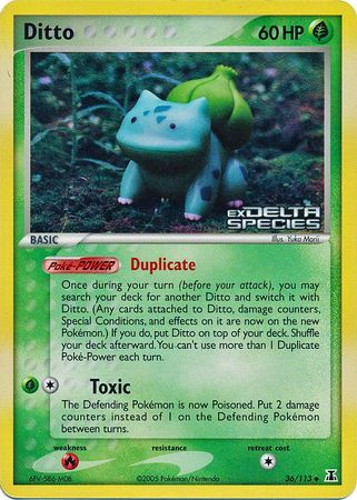 Ditto (Bulbasaur) (Reverse Holo) - Delta Species