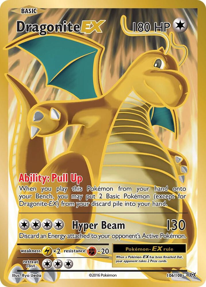 Pokemon: Dragonite EX 106/108 - Evolutions - VGMX