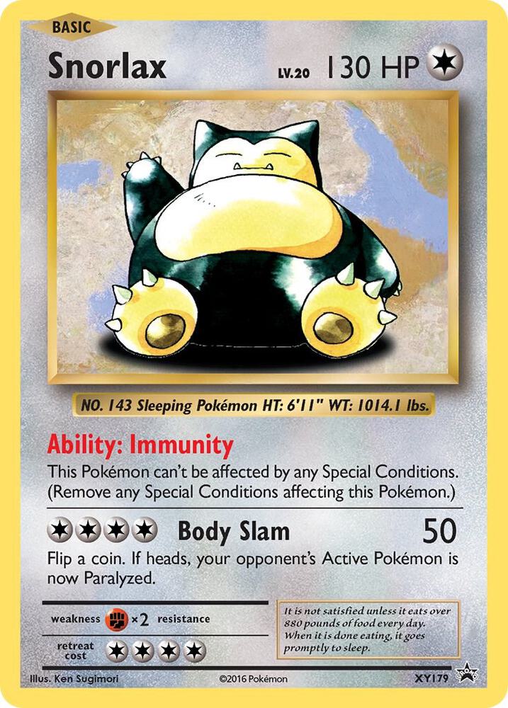 Pokémon: Snorlax - XY179 - XY Promos - VGMX