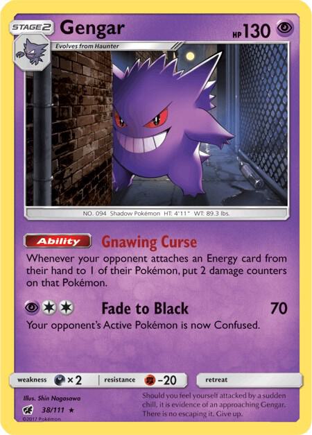Pokémon: Gengar - 38/111 - Crimson Invasion - VGMX