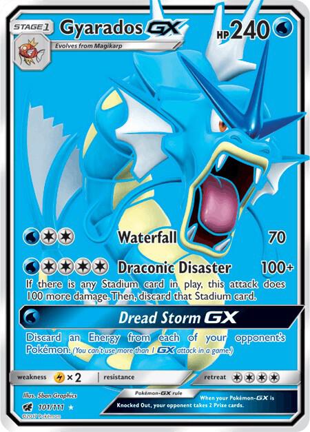 Pokemon: Gyarados GX (Full Art) - 101/111 - Crimson Invasion - VGMX