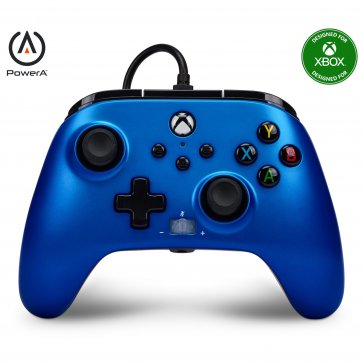 PowerA Enhanced Wired Controller for Xbox – Sapphire Fade; gamepad, wired video game controller, gaming controller, Xbox Series X|S