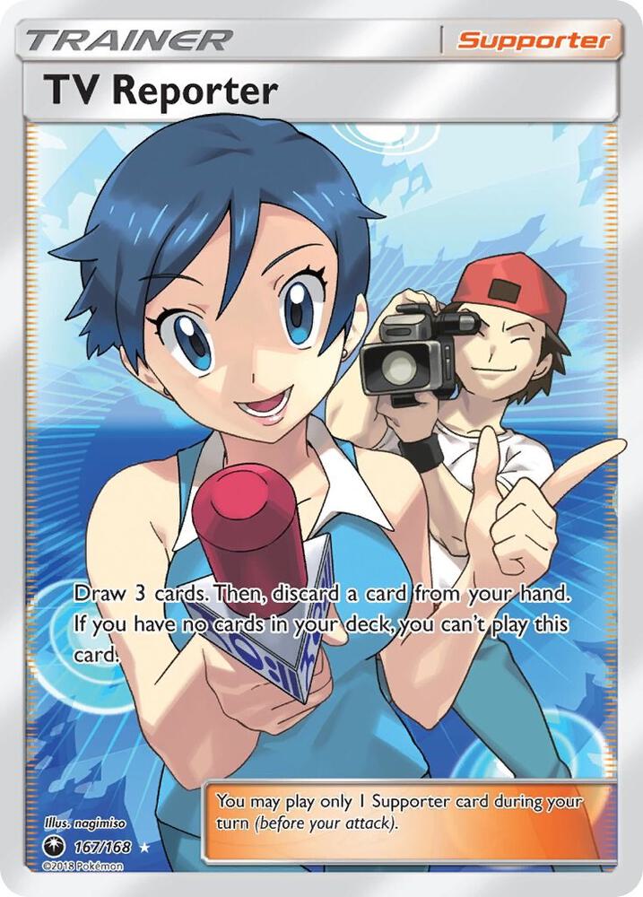 Pokemon: TV Reporter (Full Art) - 167/168 - Celestial Storm
