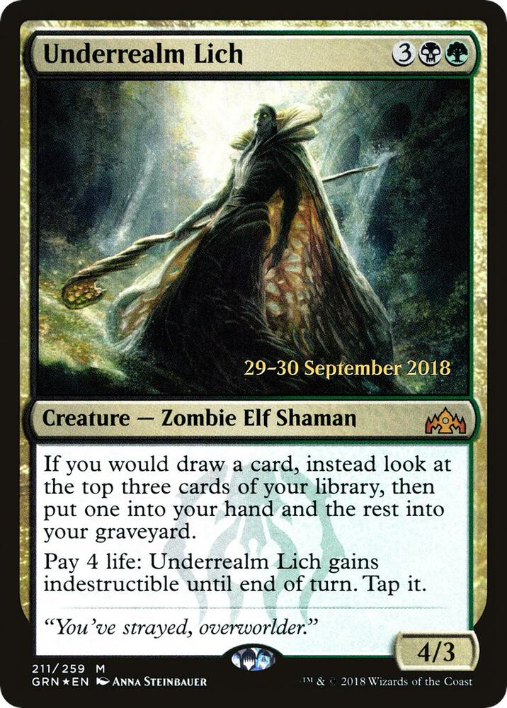 Magic: The Gathering: Underrealm Lich - Prerelease Cards