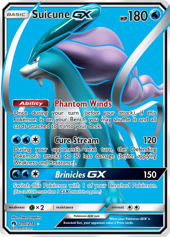 Pokemon: Suicune GX 200/214 - Lost Thunder