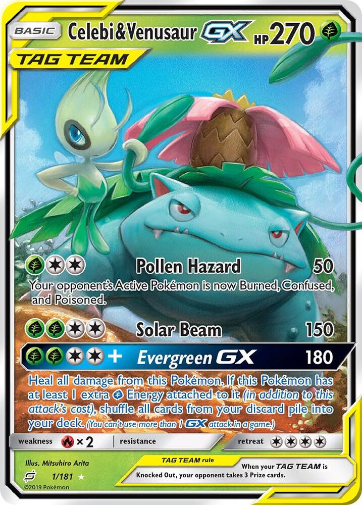 Pokemon: Celebi & Venusaur GX - SM - Team Up - VGMX