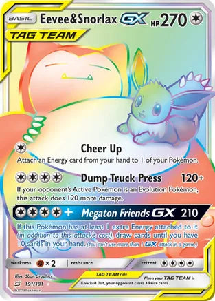 Eevee & Snorlax GX (Secret) - SM - Team Up (SM9)