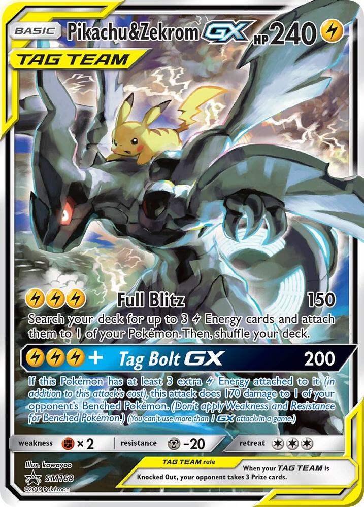Pokémon: Pikachu & Zekrom GX - SM168 - SM Promos - VGMX