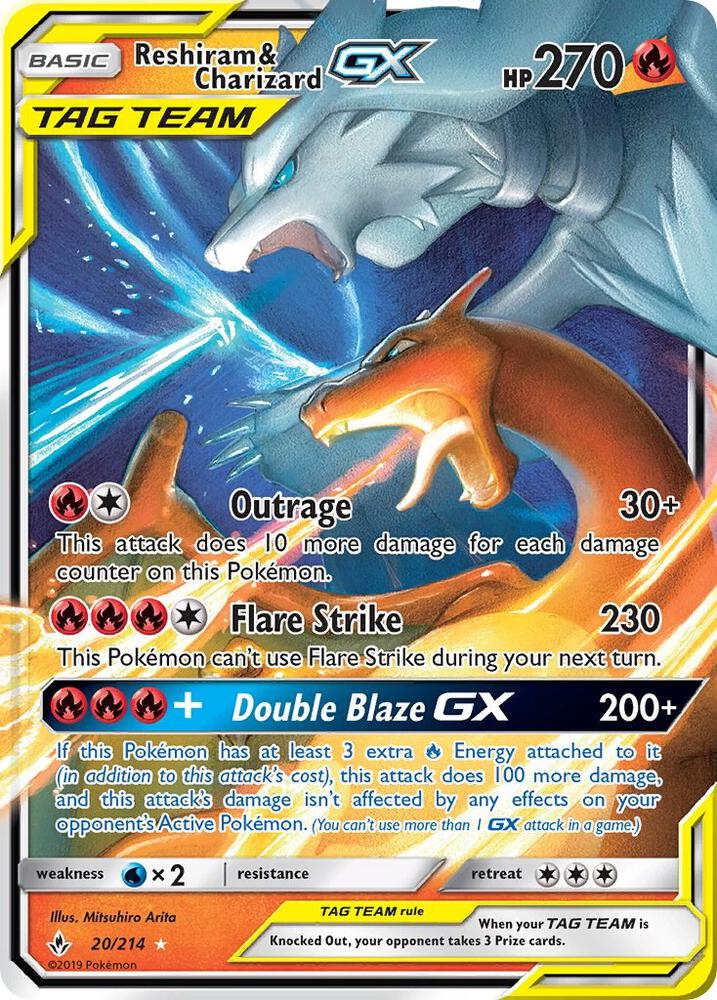 Pokemon: Reshiram & Charizard GX - 20/214 - Unbroken Bonds - VGMX
