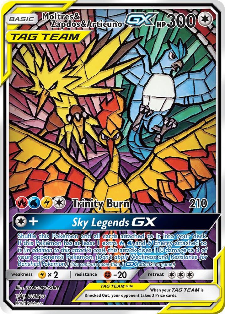 Pokemon: Moltres & Zapdos & Articuno GX SM210 - Sun & Moon Promos - VGMX