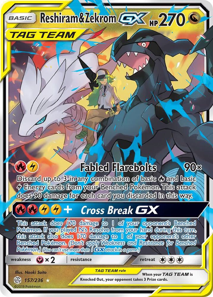 Pokémon: Reshiram & Zekrom GX - 157/236- Cosmic Eclipse - VGMX