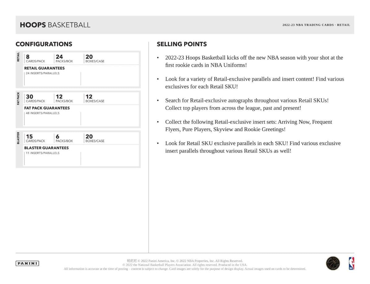 2022-23 Panini Hoops Basketball Fat Pack - VGMX