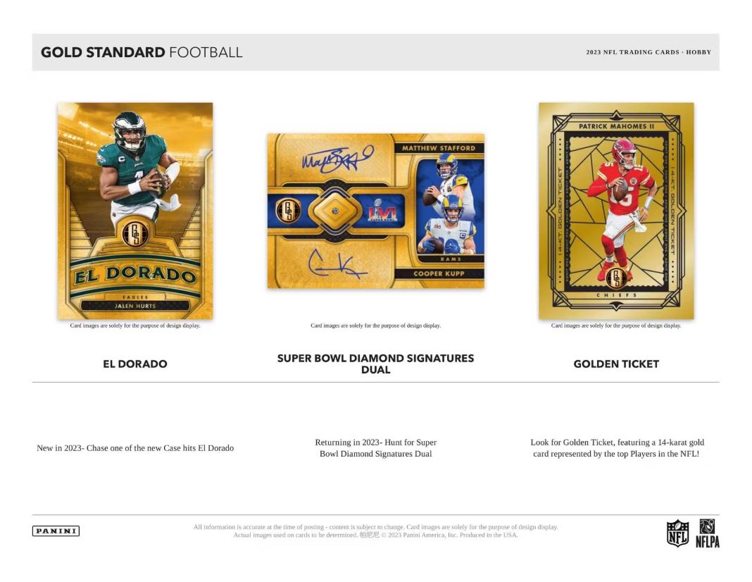 2023 Panini Gold Standard Football Hobby Box - VGMX