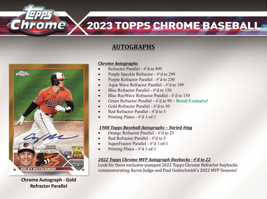 2023 Topps Chrome Baseball Value Box - VGMX