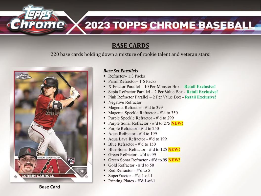 2023 Topps Chrome Baseball Value Box - VGMX