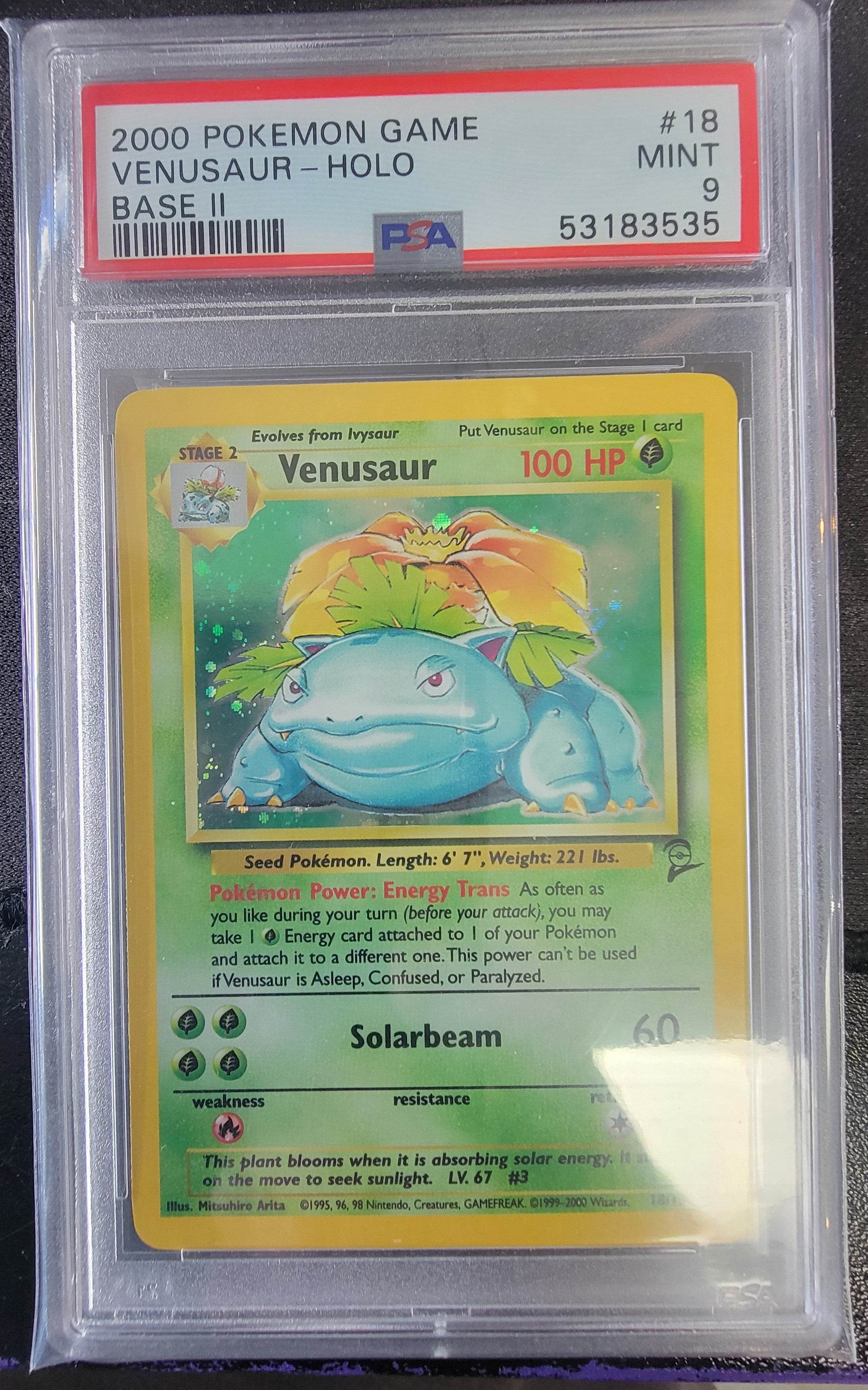 PSA 9 Venusaur - Base Set 2