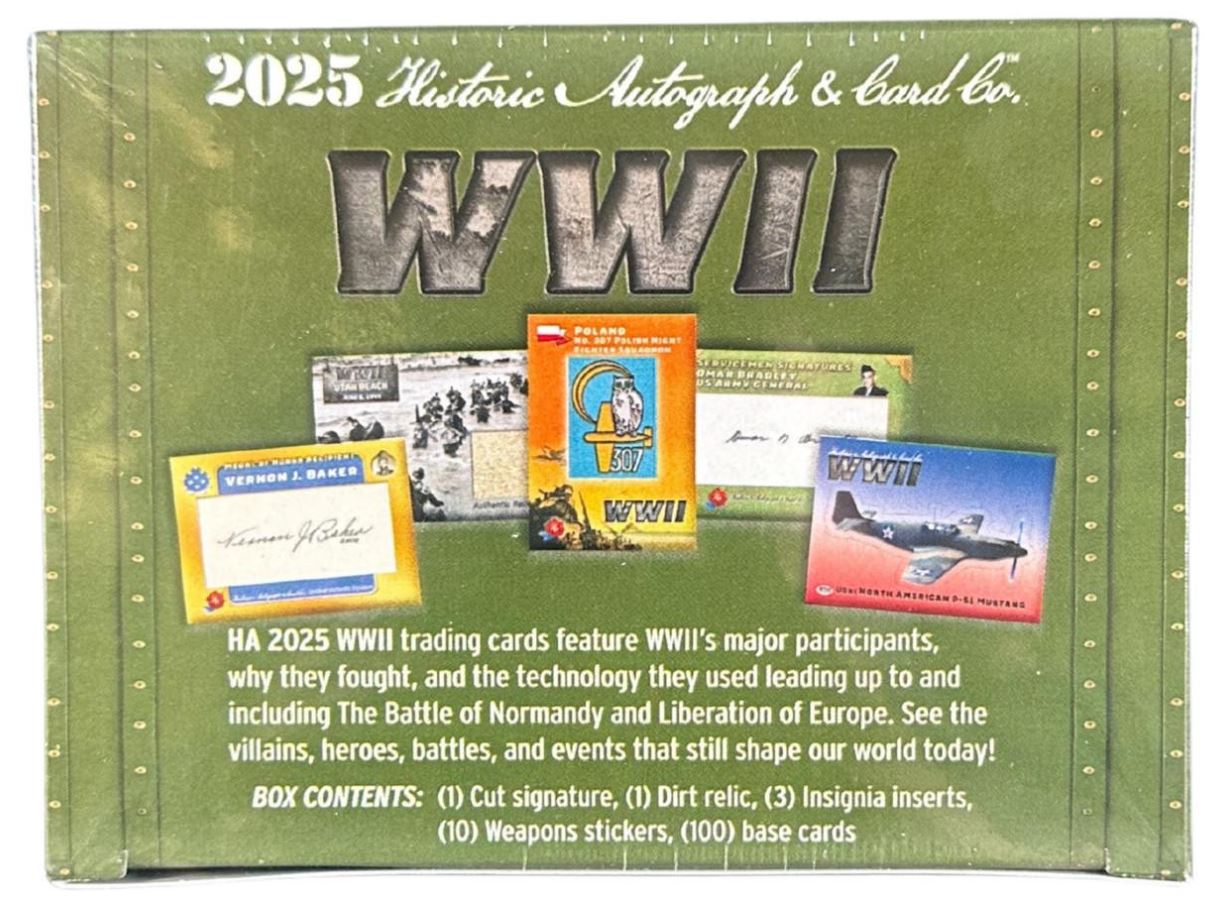 2025 Historic Autographs: WWII Vending Box