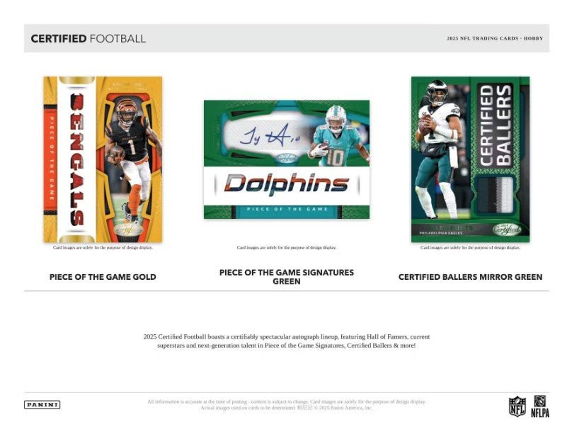 2025 Panini Certified Football Hobby Box