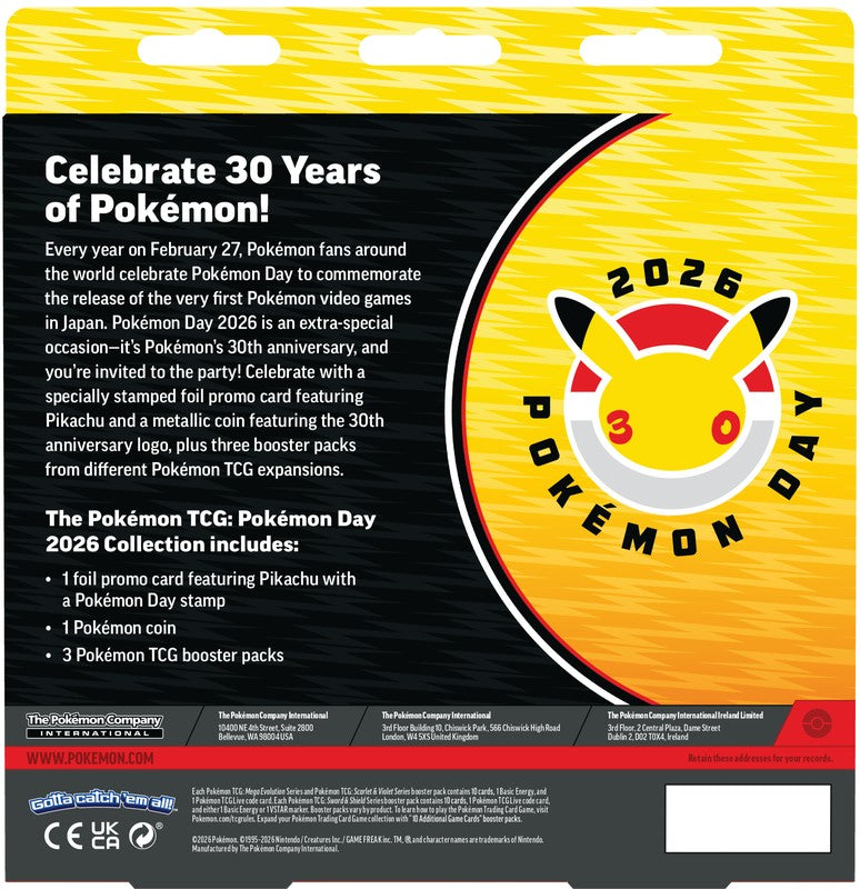 Pokémon TCG: Pokémon Day 2026 Collection -Limit One Per Customer