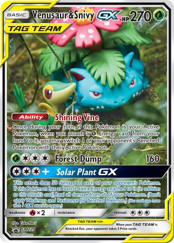 Venusaur & Snivy GX - SM229 - SM Promos (SMP)