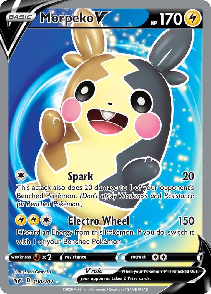 Pokémon: Morpeko V (Full Art) - SWSH01: Sword & Shield Base Set - VGMX