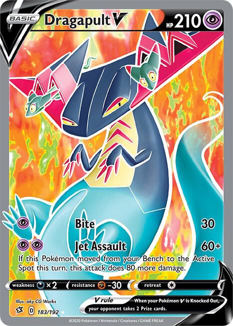 Pokémon: Dragapult V (Full Art) - 183/192 - SWSH02: Rebel Clash - VGMX