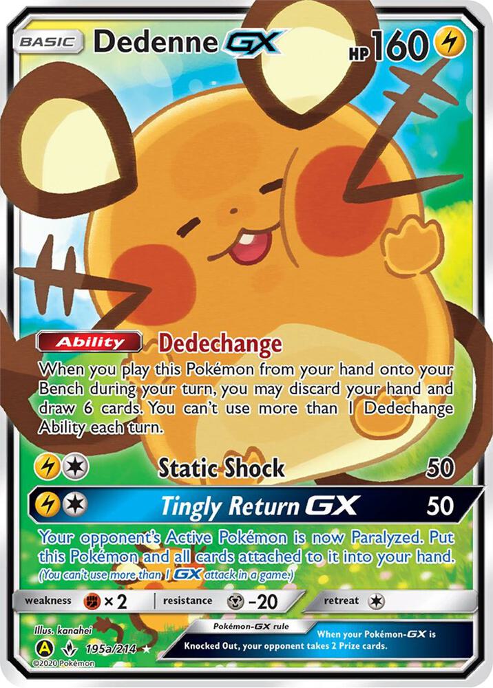 Pokemon: Dedenne GX - 195a/214 - Alternate Art Promos - VGMX