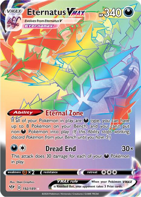 Pokemon: Eternatus VMAX (Secret) - SWSH03: Darkness Ablaze - VGMX