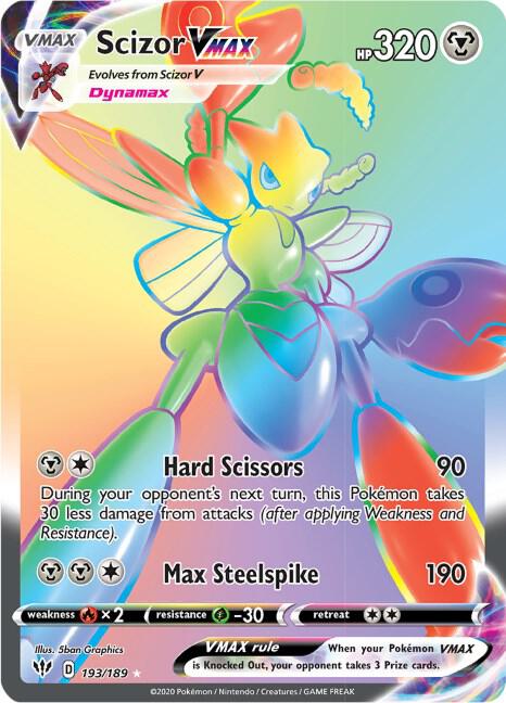 Pokémon: Scizor VMAX (Secret) - SWSH03: Darkness Ablaze - VGMX
