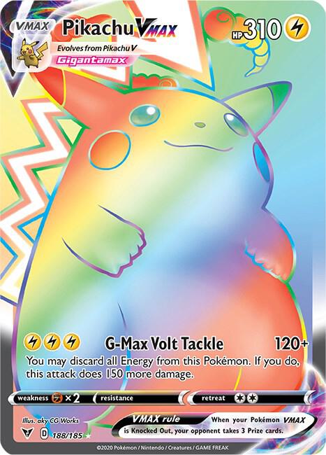Pokemon: Pikachu VMAX 188/185 - Vivid Voltage - VGMX