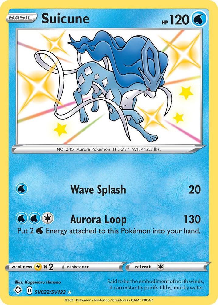Pokémon: Suicune SV022/SV122 - Shining Fates: Shiny Vault - VGMX