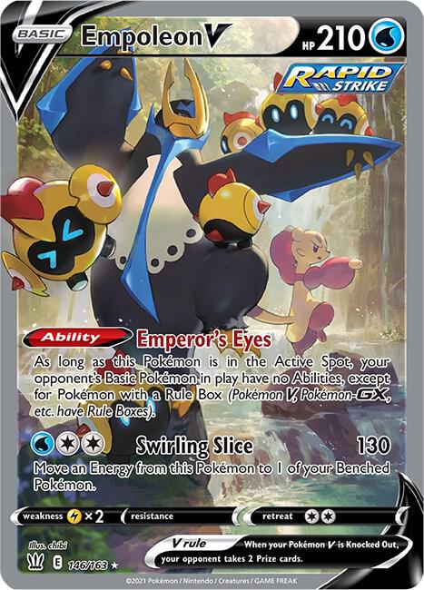 Pokemon: Empoleon V (Alternate Full Art) - SWSH05: Battle Styles - VGMX