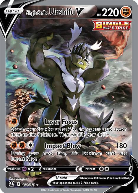 Pokémon: Single Strike Urshifu V (Alternate Full Art) - SWSH05: Battle Styles - VGMX